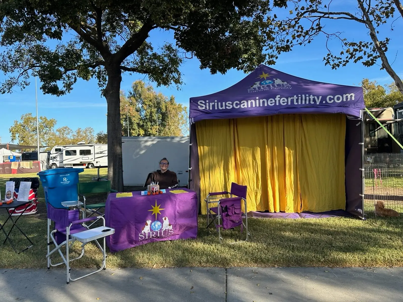 Sirius Canine Fertility Mobile Lab at an AKC dog show